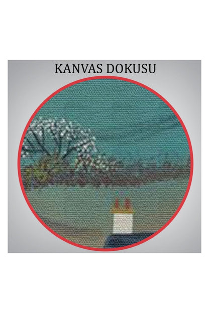 Kanvas Tablo, Duvar Dekoru, Köy Evi Manzarası İngiltere 6023 BUNGKNV