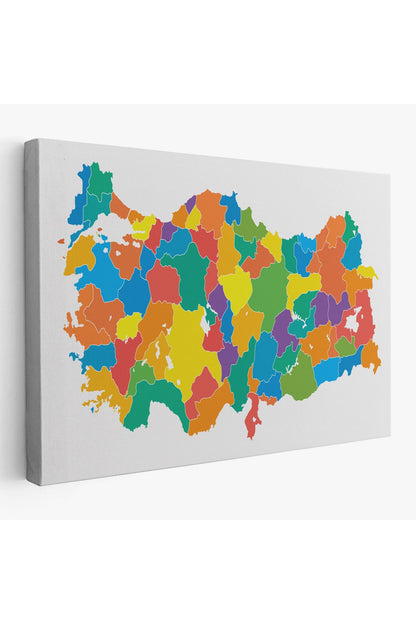 Kanvas Türkiye Haritası Dekoratif Tablo 1099