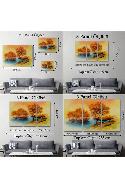 Yaz Mevsimi Manzaralı Kanvas Duvar Tablosu-1181