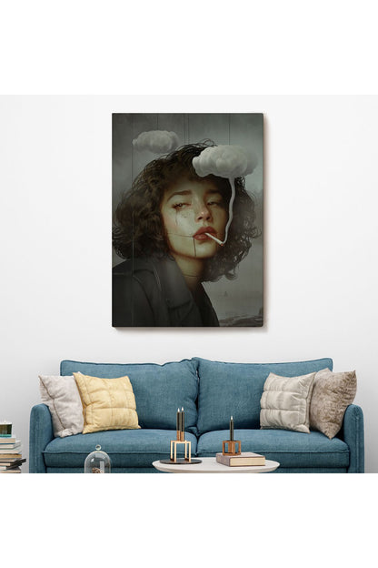 Gerçeküstü Sanat Eserleri Bulut ve Duman Tuvalı Kanvas Tablo-5226