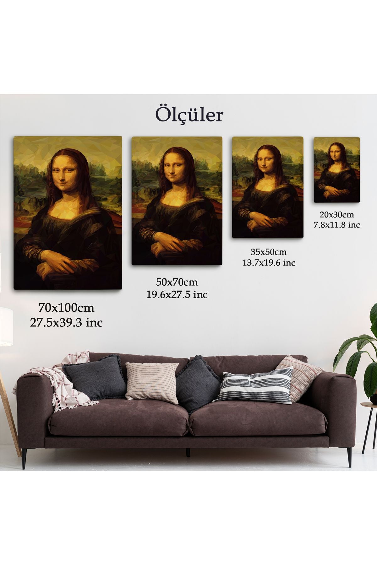 Mona Lisa Leonardo da Vinci tablosu Dekoratif Kanvas Duvar Tablosu-5955