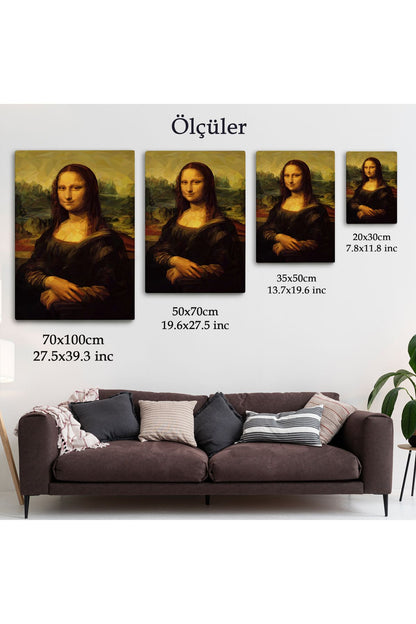 Mona Lisa Leonardo da Vinci tablosu Dekoratif Kanvas Duvar Tablosu-5955
