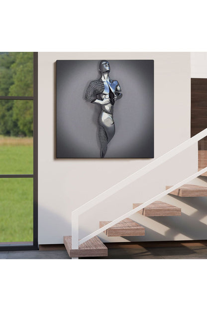 Metalik Efektli Modern Kanvas Tablo, Romantik Beden, 3D Efektli Aşk Sanatı-5364