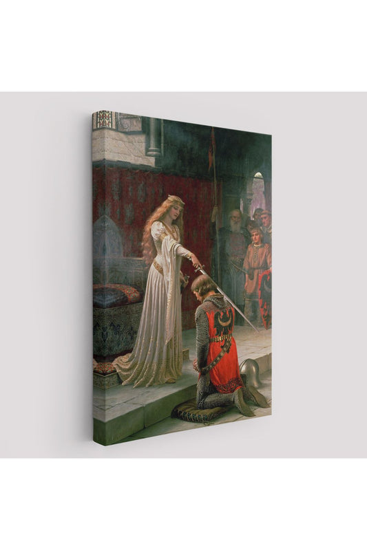 Edmund Leighton The Accolade Dekoratif Duvar Tablosu-6130