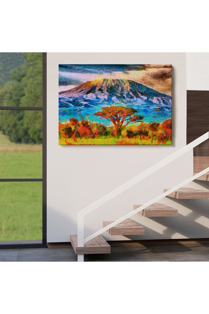 Tanzanya Kilimanjaro Dağı Manzarası Duvar Tablosu-3480
