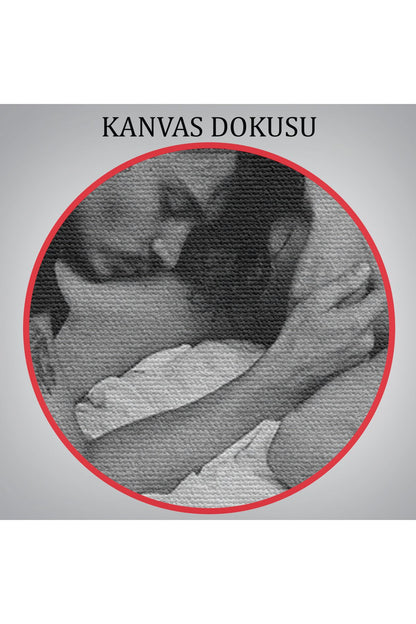 Özel Tasarım, Dekortif  BaskıJohnny Depp ve Kate Moss Duvar Tablosu, Siyah Beyaz-6525