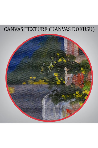 Fenerli Deniz Manzaralı Sokak, Kanvas Duvar Tablosu-1189