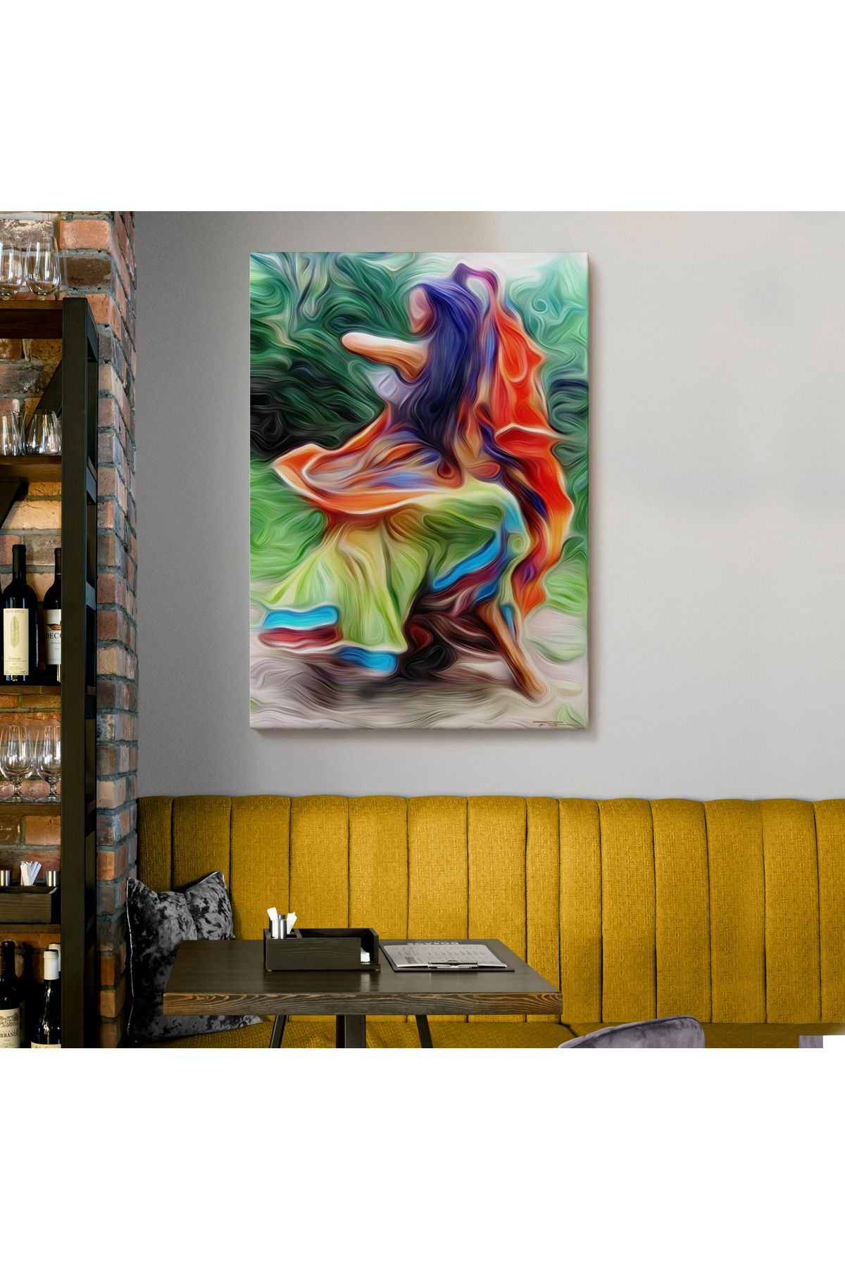 Renkli Kıyafeti İle Samba Yapan Kadın Duvar Tablosu-6083