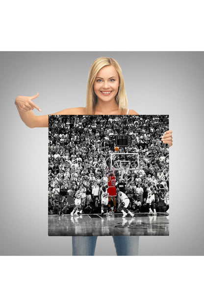 Michael Jordan Üçlük Şutu Kanvas Tablo-5171