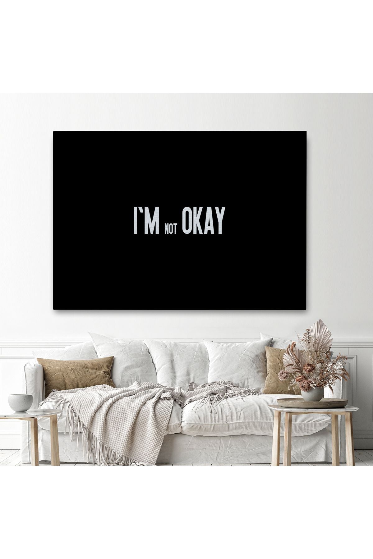 Ben İyi Değilim Kanvas Tablo, Aykırı Duvar Sanatı, Tablo-5371