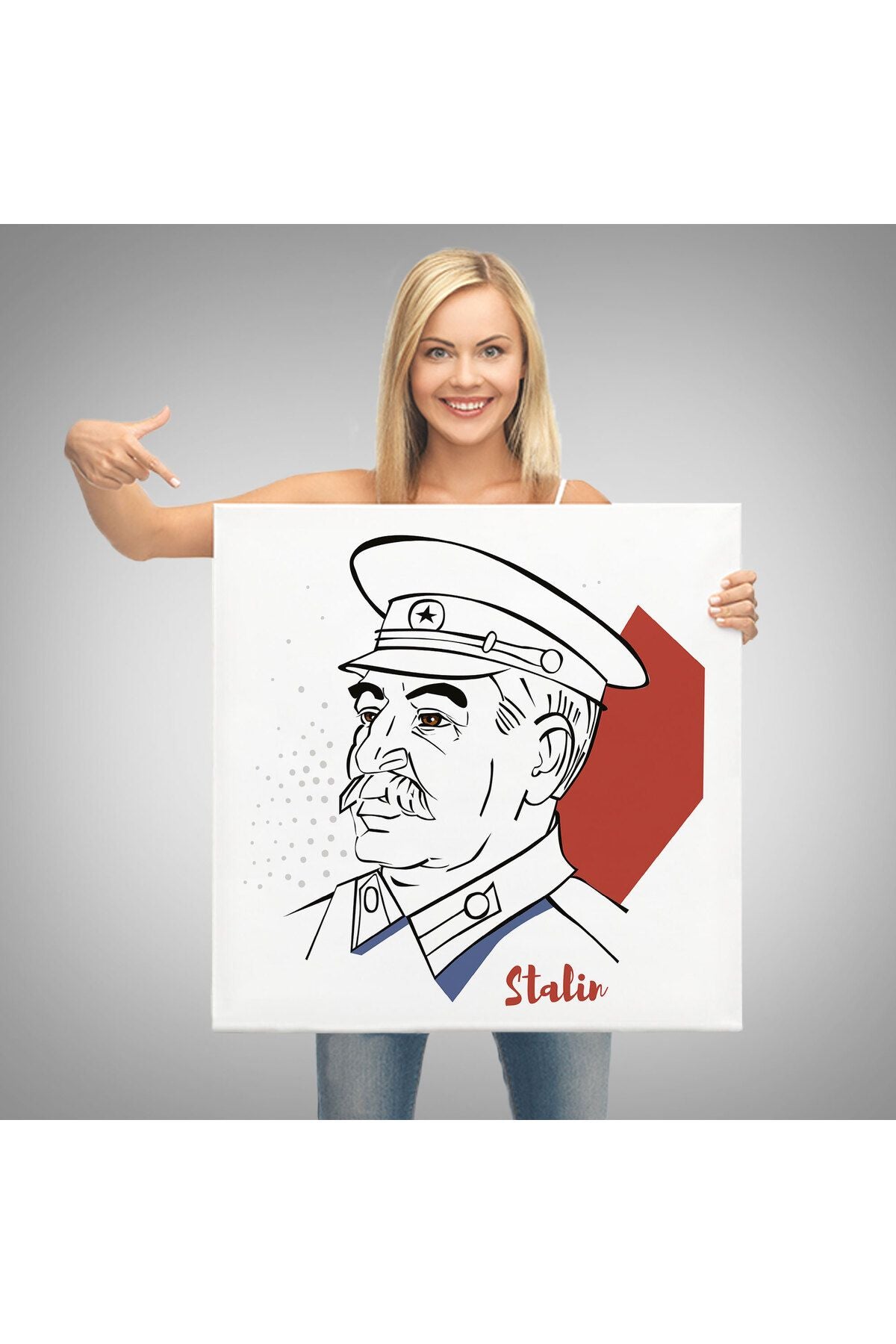 Stalin Dekoratif Kanvas Duvar Tablosu-5822