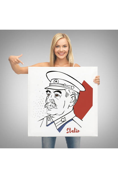 Stalin Dekoratif Kanvas Duvar Tablosu-5822