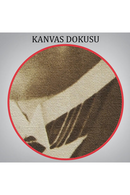 Atatürk Portre Tablosu Mustafa Kemal Atatürk Dikdörtgen Dekoratif Kanvas Tablo-CI-59