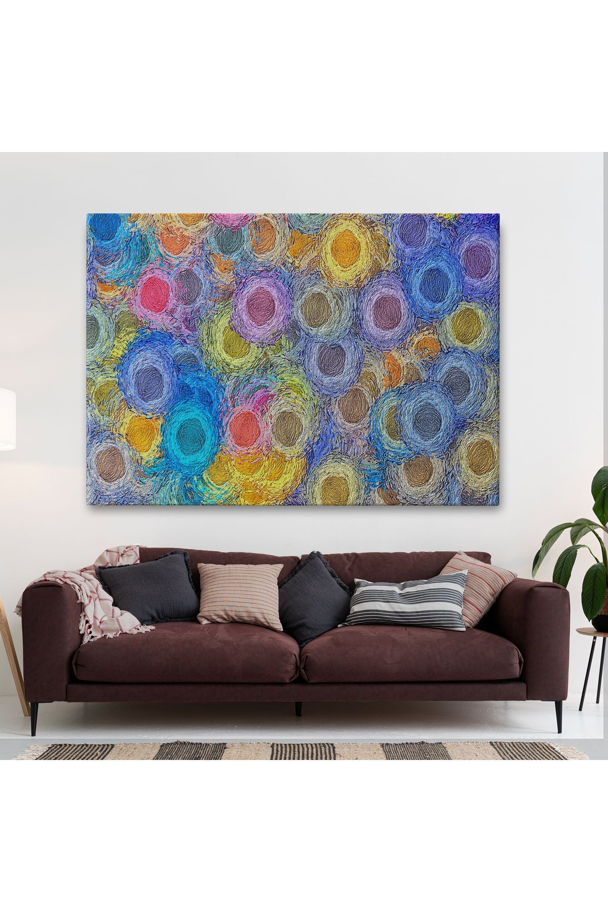 Soyut Modern Sanat Dekoratif Kanvas Duvar Tablosu-3595