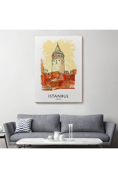 Galata Kulesi İstanbul Dekoratif Kanvas Tablo-5921