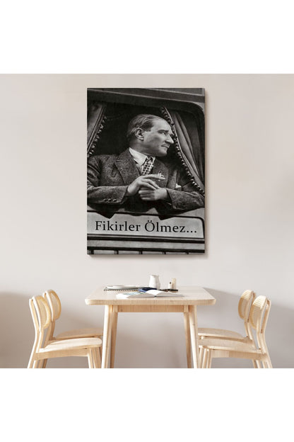 Atatürk'ün Doğu Ekspresinde Fotoğrafı Duvar Tablosu-6222