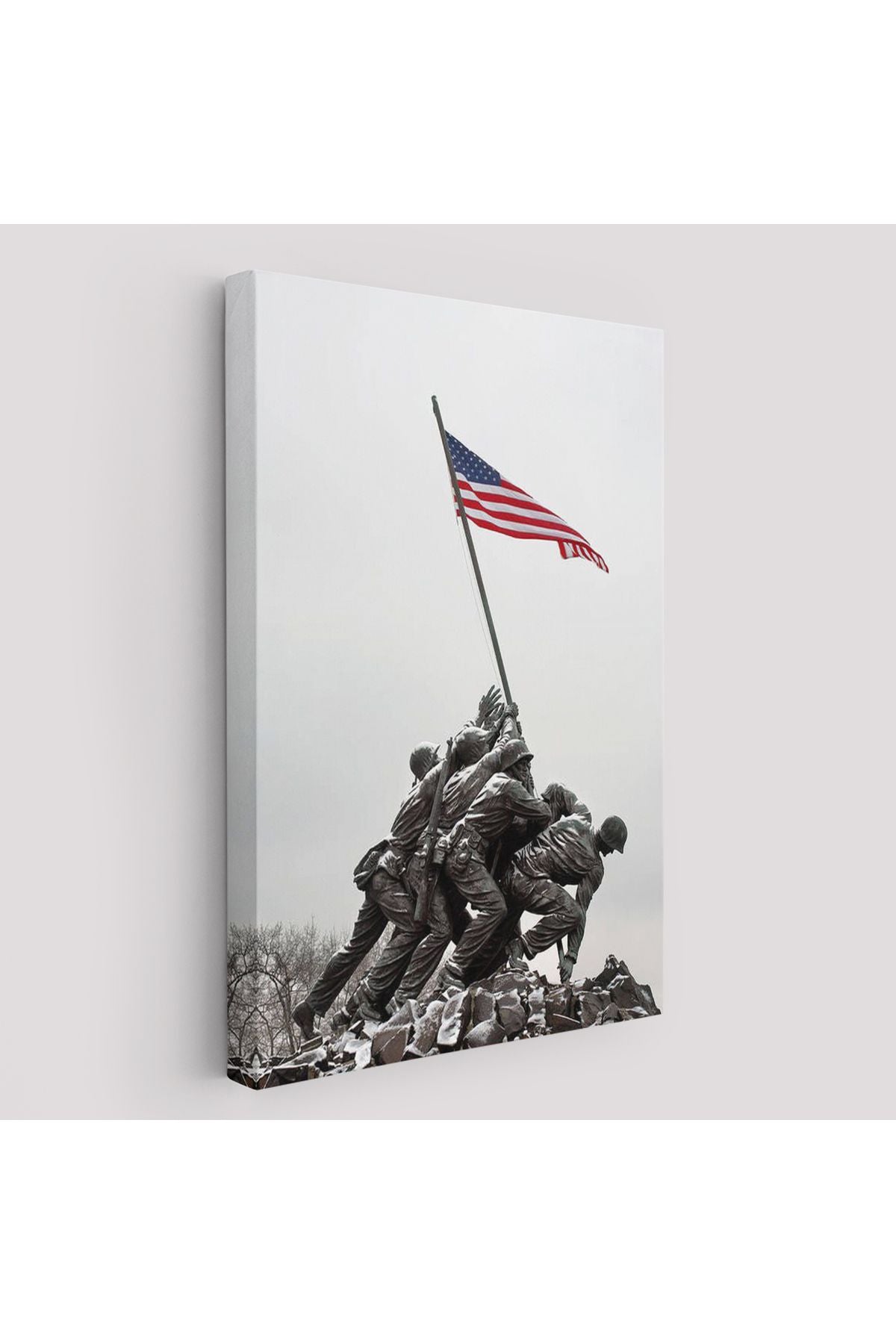 Amerika Bayrağı Diken Askerler Dekoratif Duvar Tablosu-6228