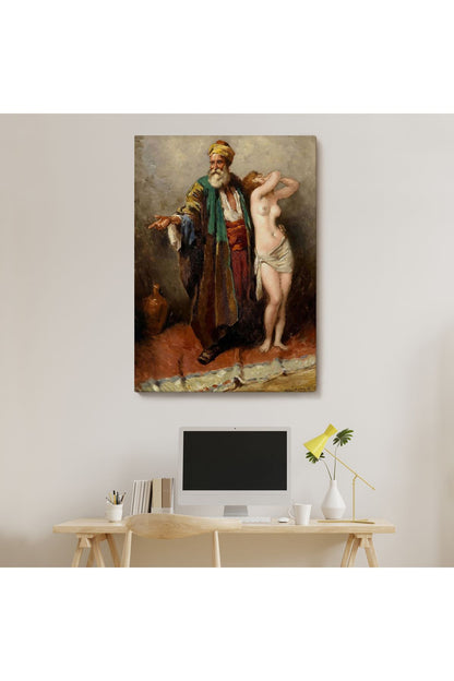 SZ KVS1-Dekoratif Duvar Tablosu-Çıplak Arap Cariye Kanvas Tablo 6136