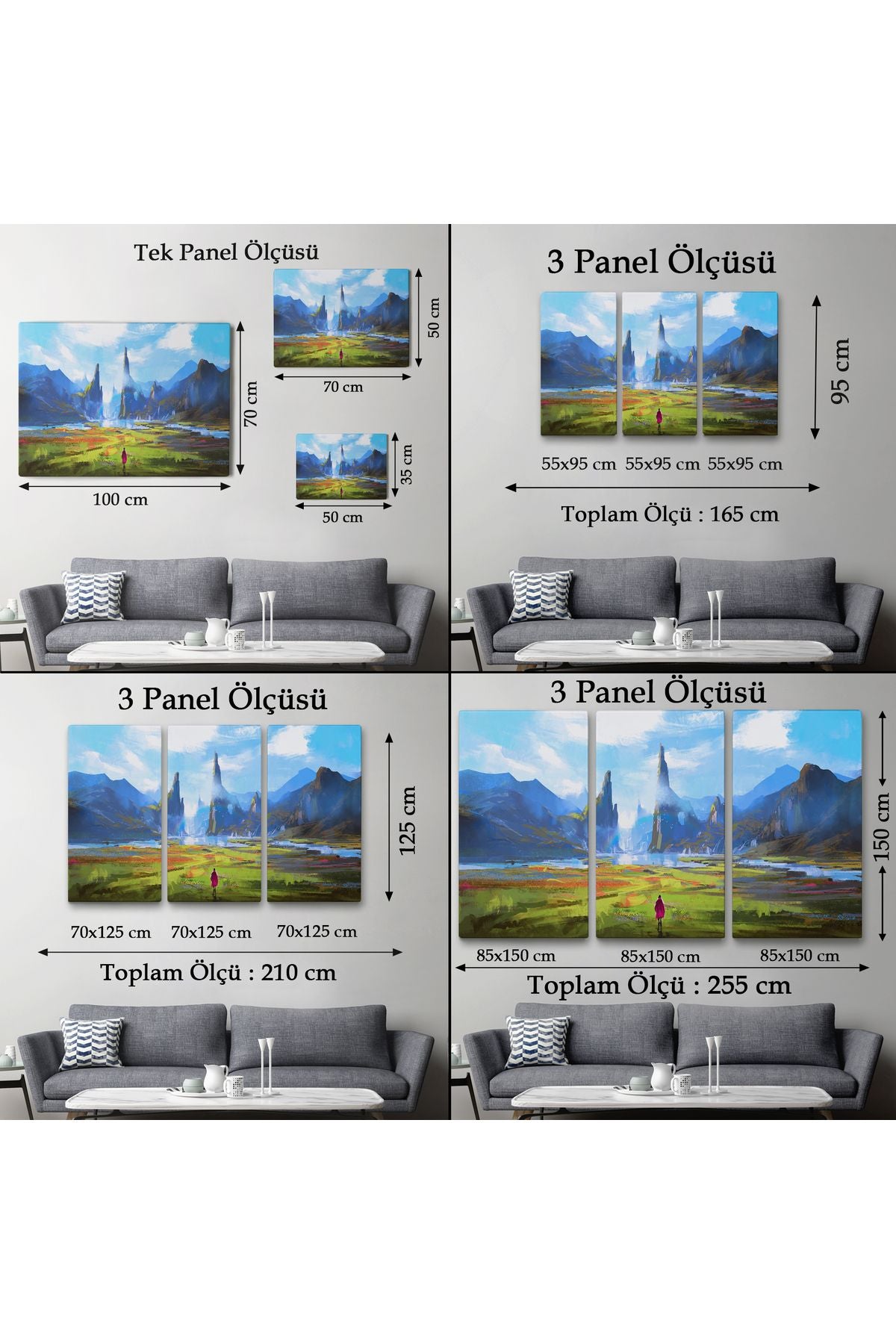 Doğada Yürüyen Kadın Manzarası Kanvas Tablo-5081