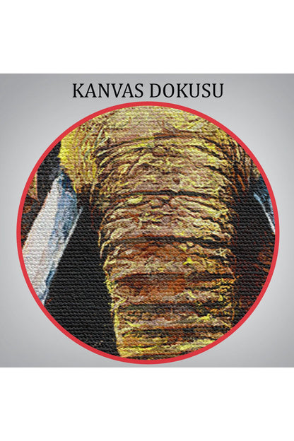 Modern Fil Yağlıboya Görünüm Dekoratif Kanvas Duvar Tablosu-5839