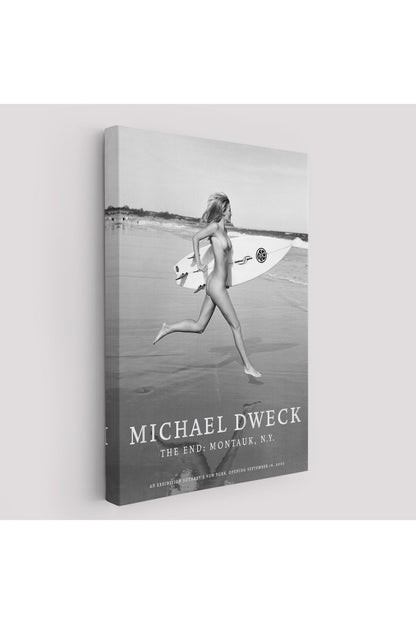 Çıplak Sörfçü Kadın Kanvas Tablo-5241