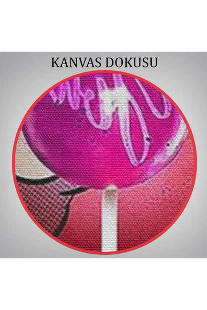 HG Pop Art Sokak Sanatı Renkli Kadın Dekoratif Duvar Tablosu-6107