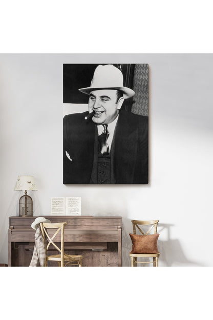 Ünlü Sabıka Fotoğrafı Posteri, Ünlü Mafya Patronu, Al Capone Kanvas Tablo-5292