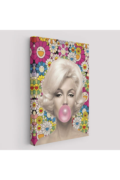 Özel Marilyn Monroe Pembe Balon Duvar Tablosu-6217