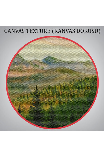 Ukrayna Köy Evi Manzarasİ Dekoratf Duvar Tablosu-3481