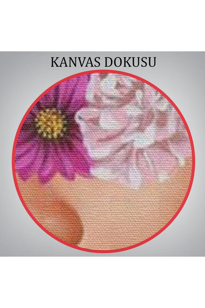 arg001 seri Çiçek Kafalı Kız Çocuğu Dekoratif Duvar Tablosu-6190