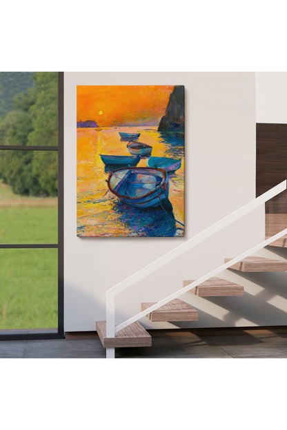 Denizde Gün Batımı Manzarası Duvar Tablosu-5983