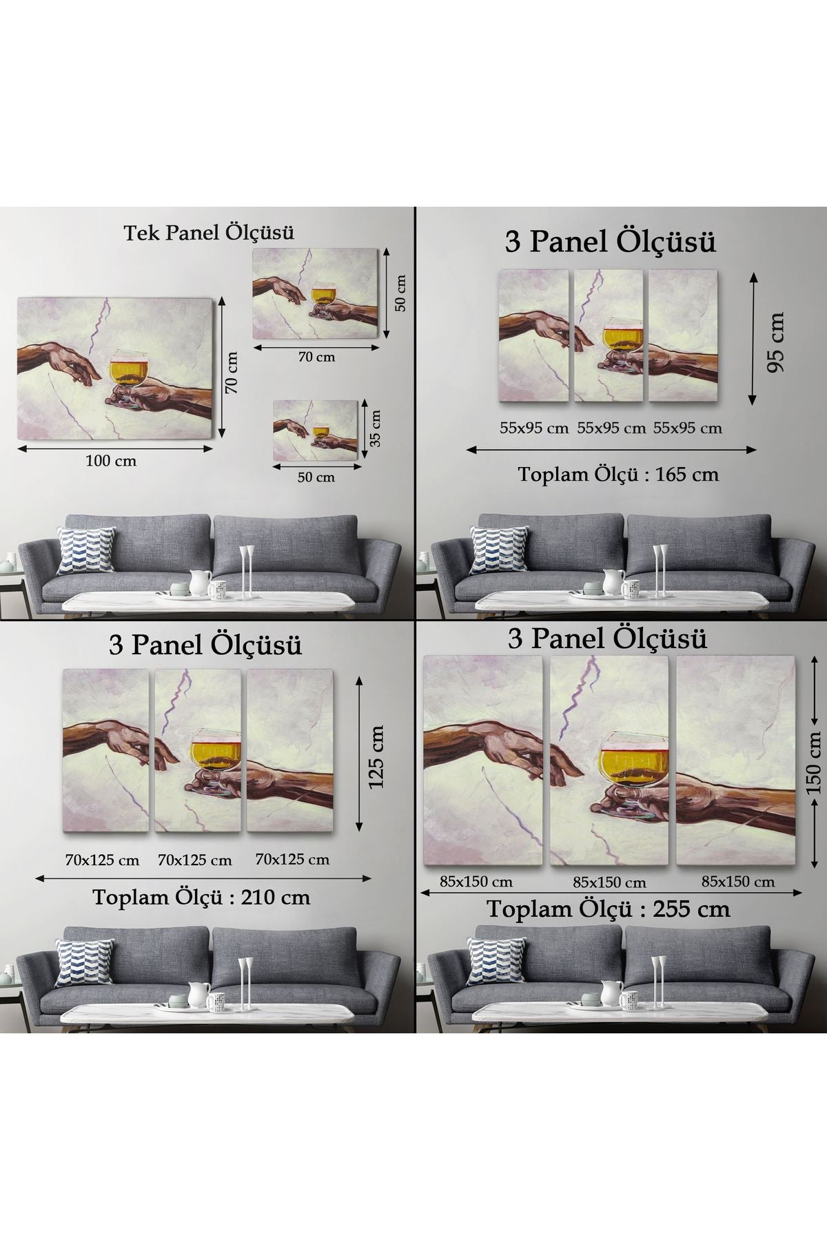 Özel Tasarım, Dekortif  BaskıTanrının Ademe  İkramı Tablosu-