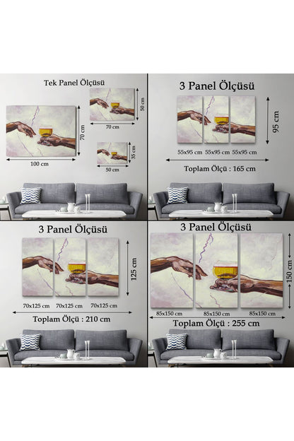 Özel Tasarım, Dekortif  BaskıTanrının Ademe  İkramı Tablosu-