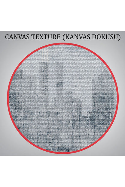 Modern Şehir Manzarasının Silueti Kanvas Tablo-5038