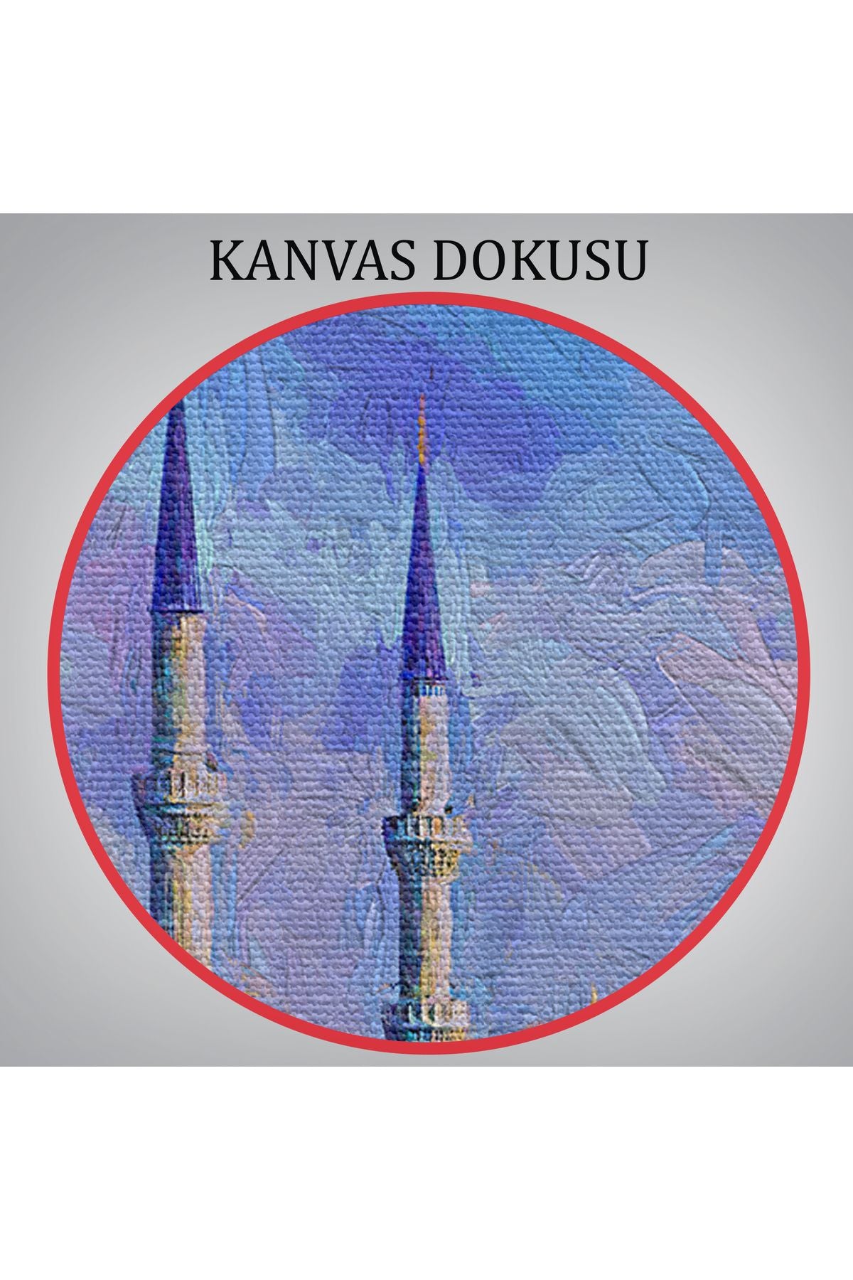Sultan Ahmet Camii Yağlıboya Görünüm Kanvas Duvar Tablosu-3691