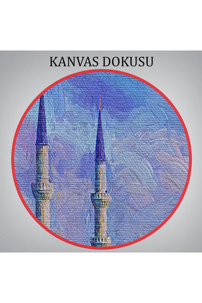 Sultan Ahmet Camii Yağlıboya Görünüm Kanvas Duvar Tablosu-3691