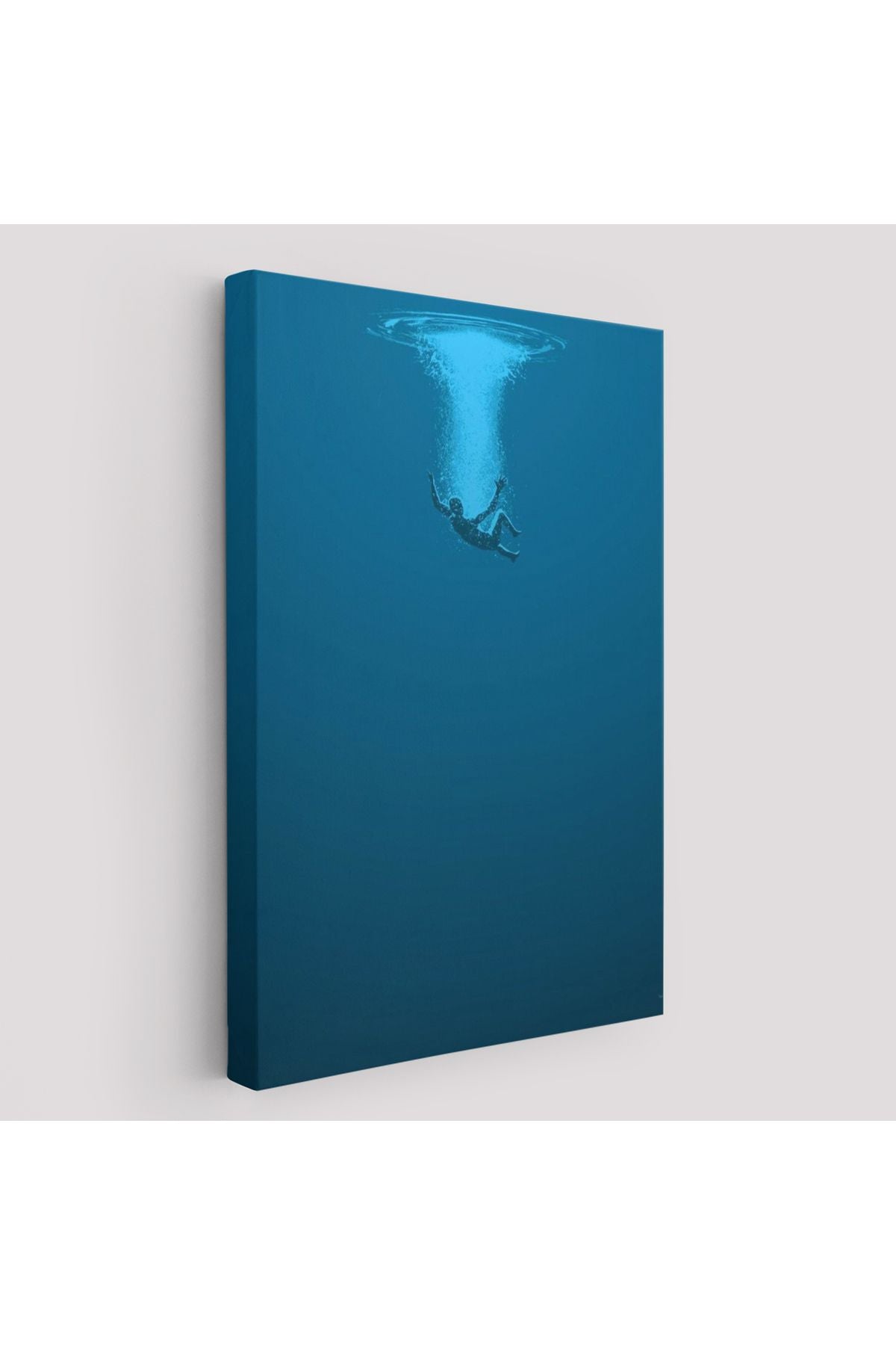 Denize Düşen Çocuk Kanvas Tablo, "Herkes yüzerken boğulmak gibidir."-5208