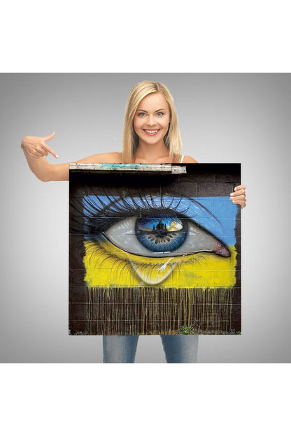 Ukrayna ve Rusya Savaşını Simgeleyen Kanvas Tablo, Ukrayna'nın Gözyaşları Kanvas Tablo-5323