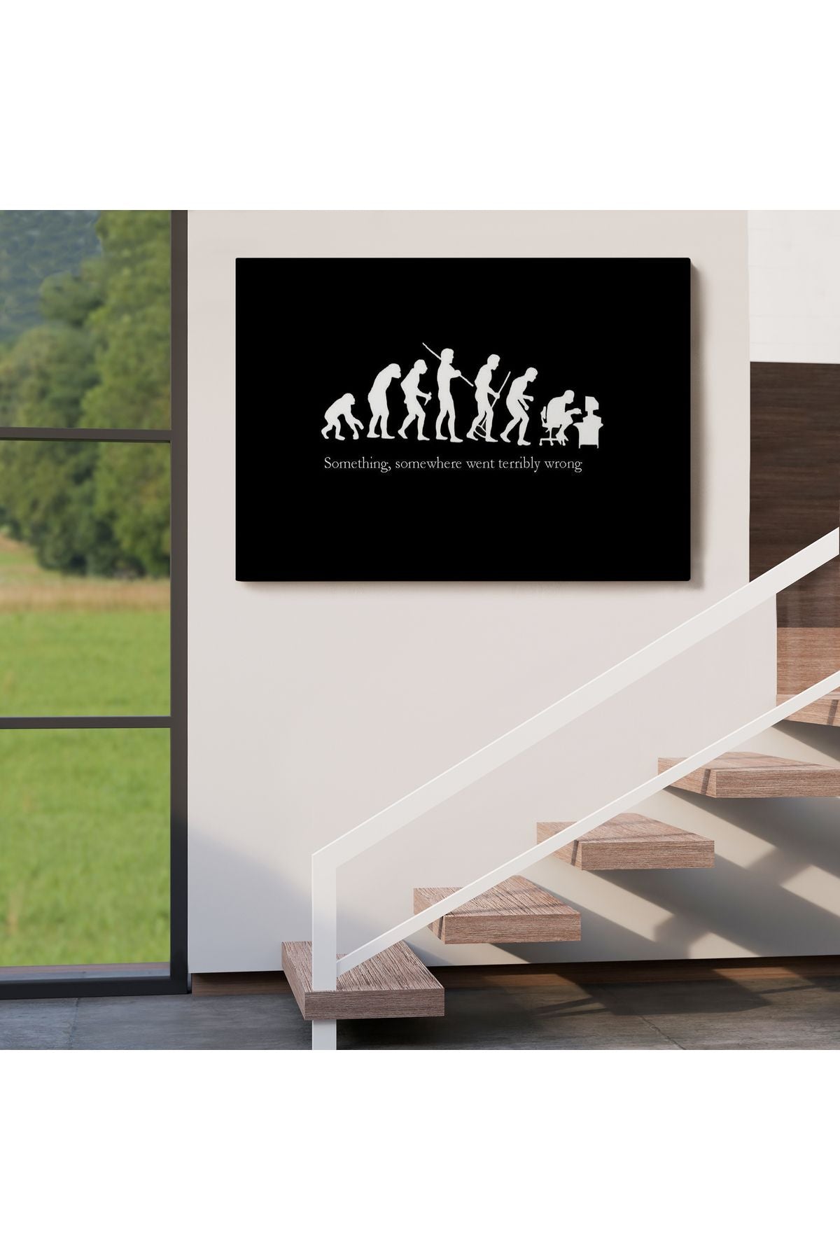 Bir Yerde Bir Şey Çok Yanlış Gitti Kanvas Duvar Tablosu-5410