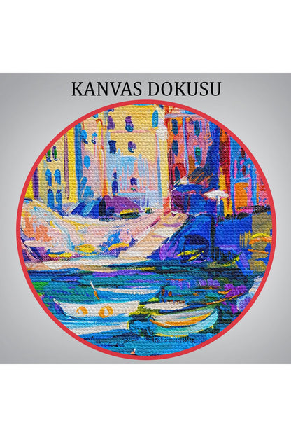 Sahilde TeknelerYağlıboya Görünüm Dekoratif Kanvas Duvar Tablosu-3462