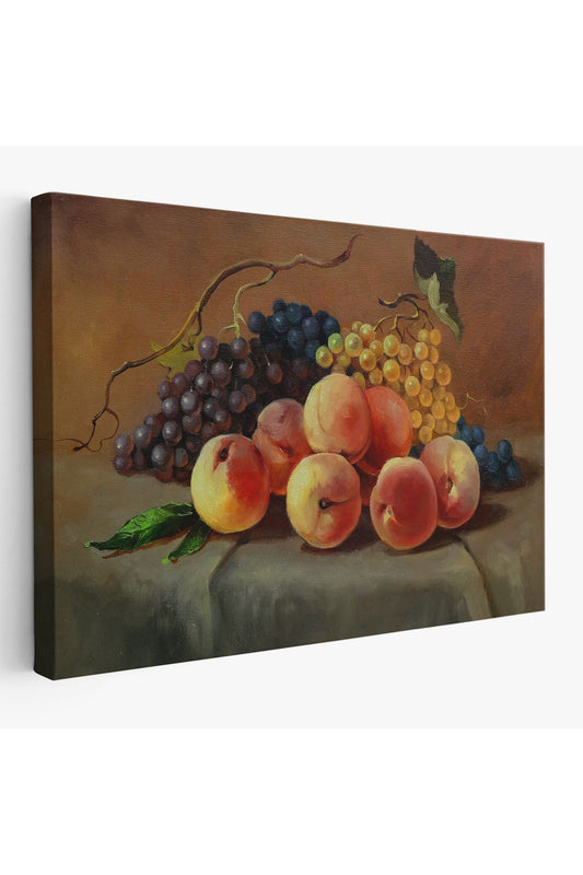 Masa Üstündaki Meyveler Yağlı Boya Görünümlü Tablo-1233