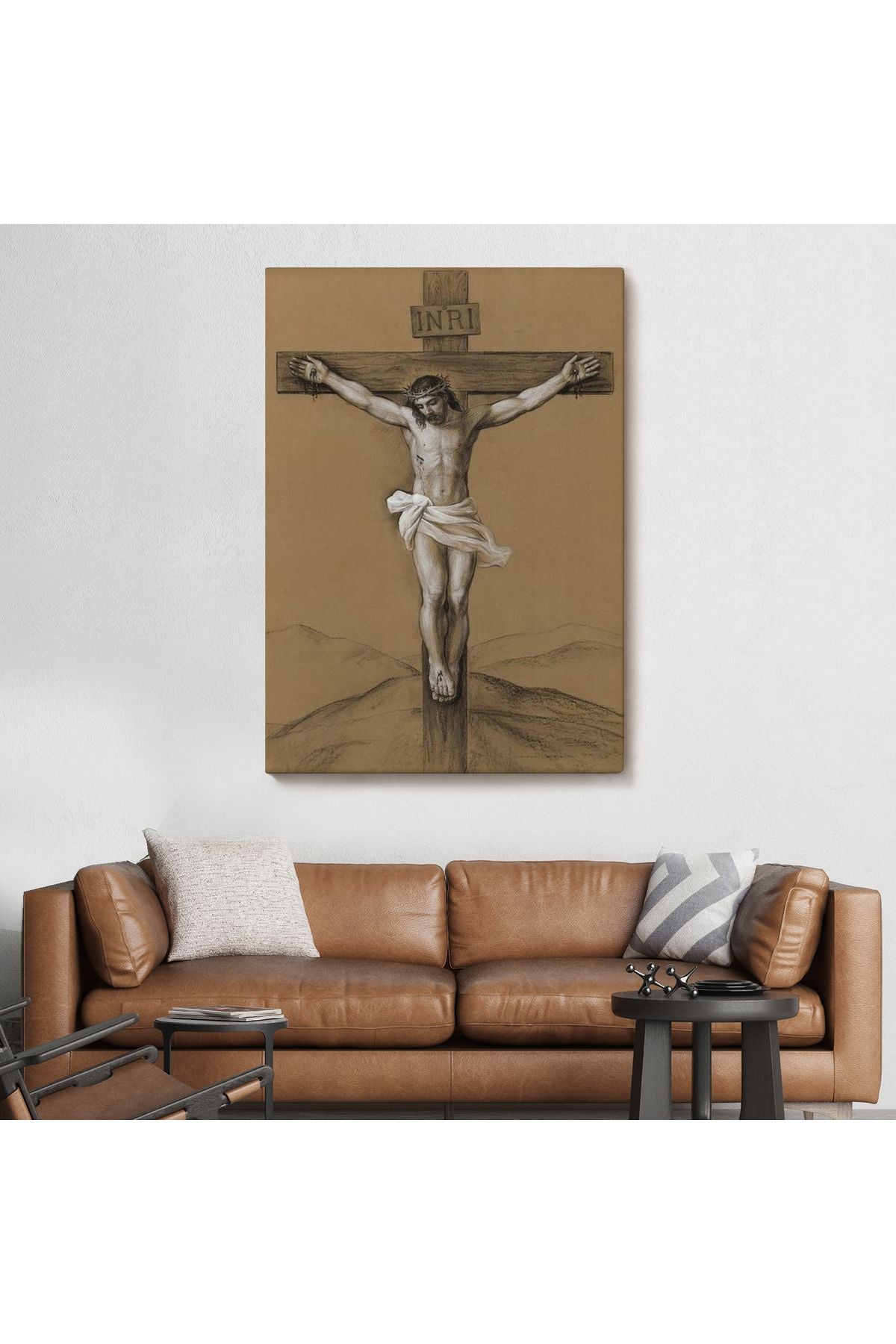 İsa Çarmıha Gerilmiş Duvar Tablosu-6048