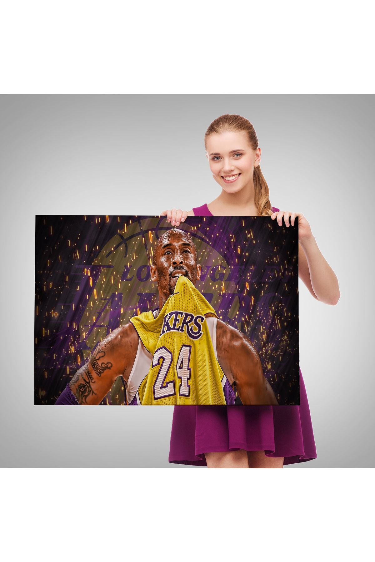 Kobe Bryant Los Angeles Lakers Kanvas Tablo / Black Mamba-5151