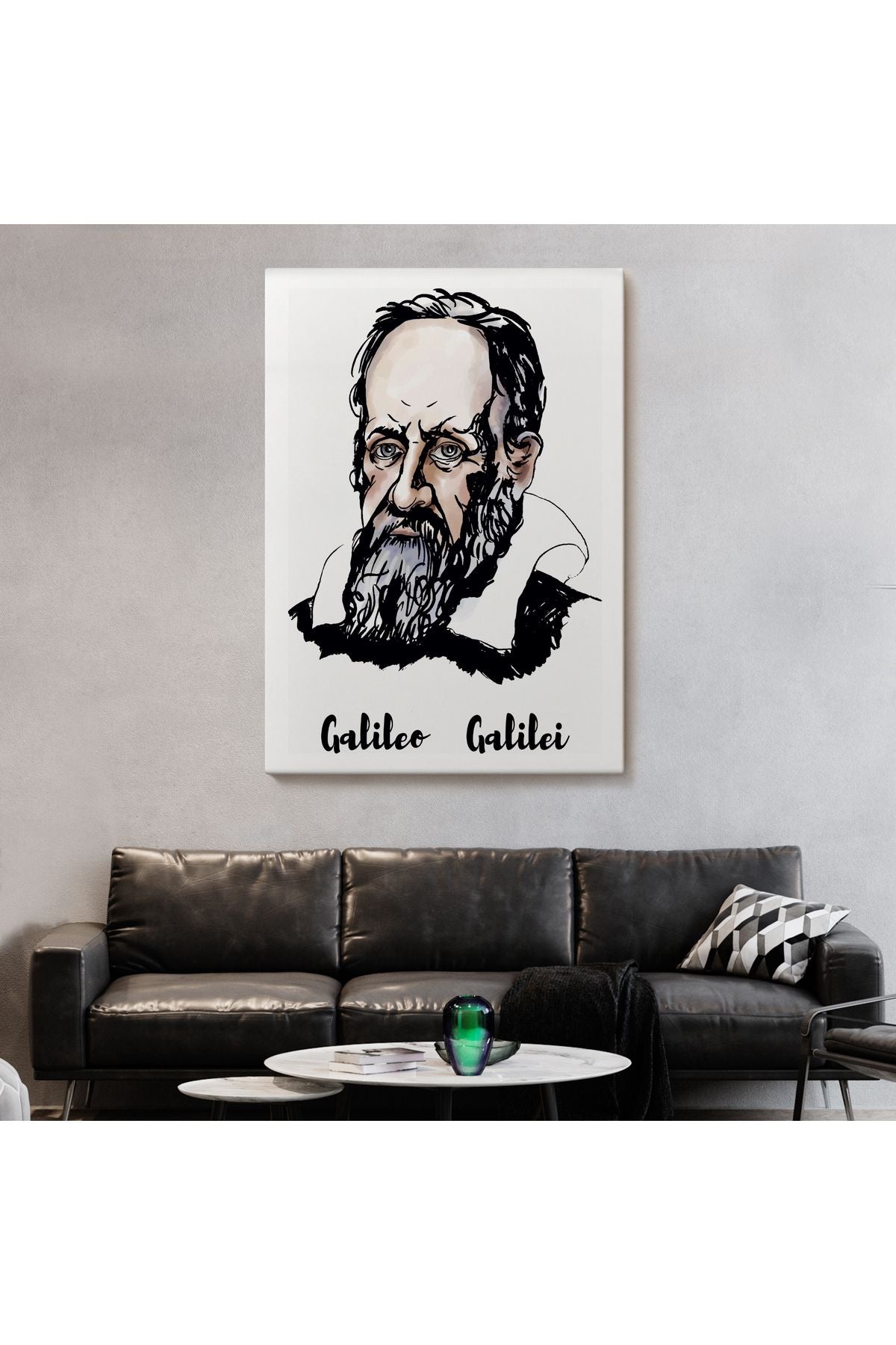 Galileo Galilei Dekoratif Kanvas Tablo-5915