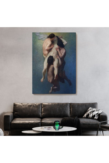 Nicolas Francois Octave Tassaert, La Femme Damnée (1859) Klasik Kanvas Tablo-5302