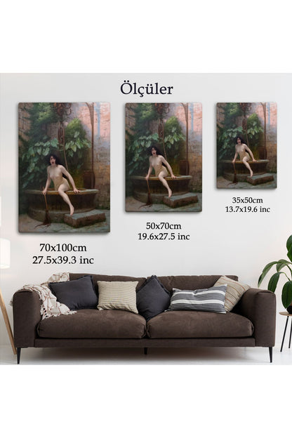 Jean-Léon Gérôme, Kuyusundan Çıkan Gerçek (La Vérité sortant du puits) Kanvas Tablo-5277