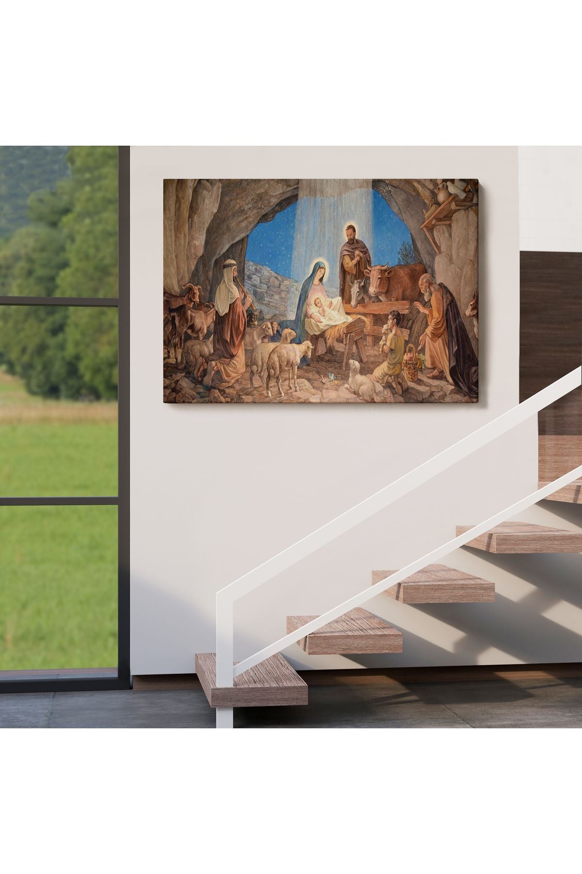 YB İsanın Doğumu ve Meryem Kanvas Tablo-5185