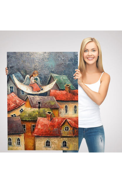 Gecenin Meleği Dekoratif Duvar Tablosu-6244