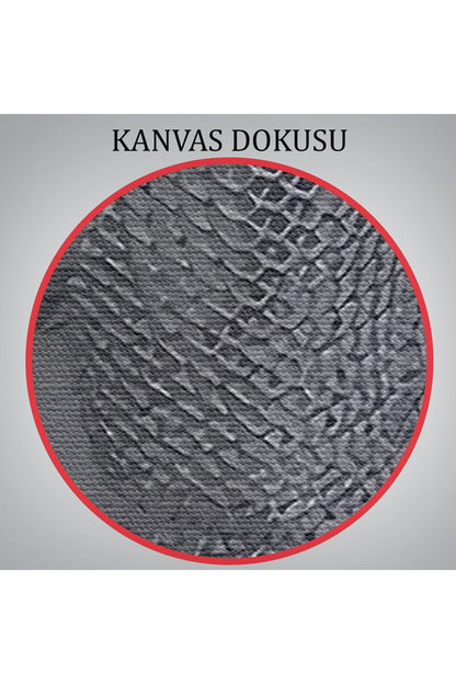 Kanvas Tablo, Gri Ve Gümüş Duvar Dekoru, Aşk Sanatı, 3D Efektli Gümüş İnsan-5349