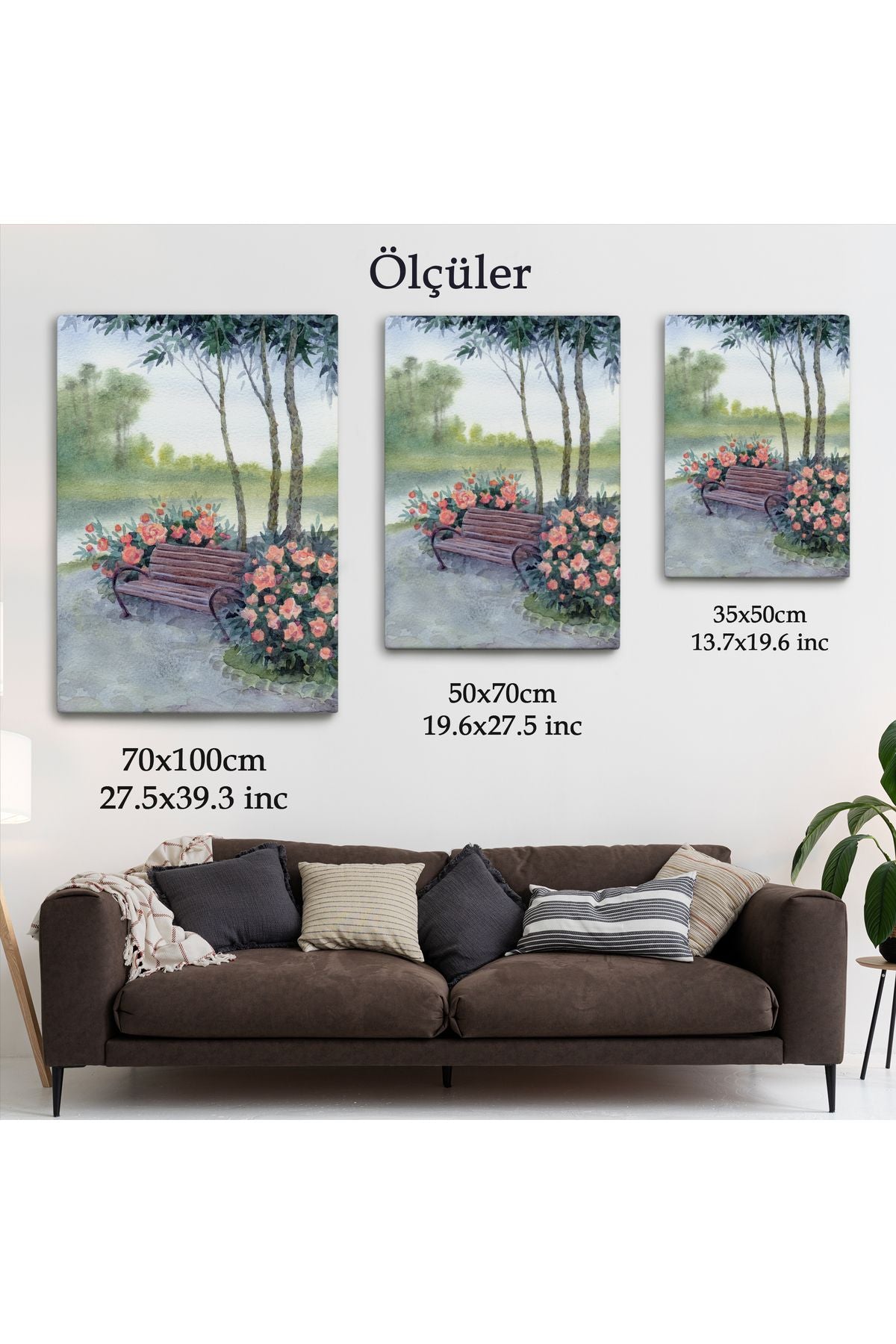 Pembe Çiçekler Kanvas Tablo-5974